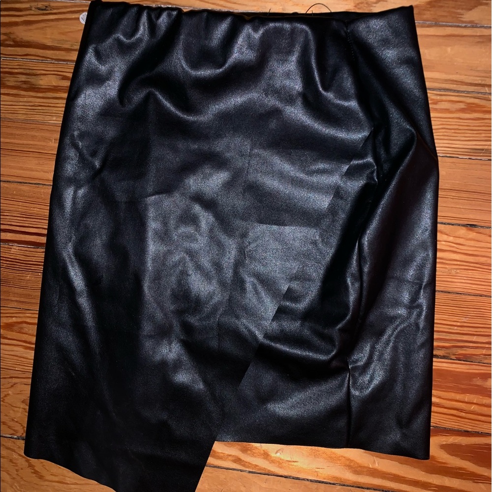 Black BooHoo Faux Leather Skirt US Size 4 not worn